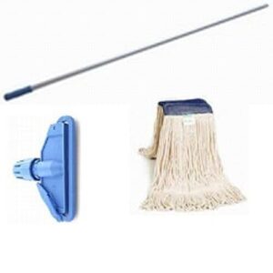Complete Mopset – 350g Strengenmop met Klem en Uitschuifbare Telescoopsteel