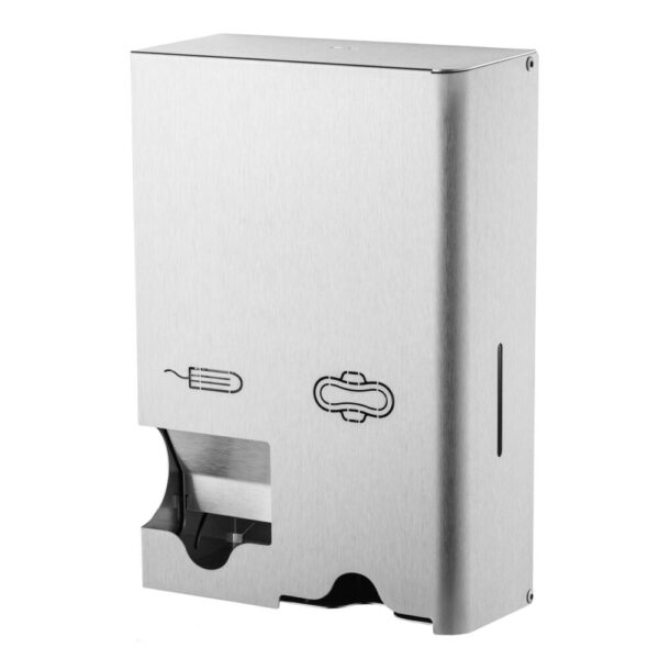 Maandverband- en Tampondispenser RVS – Wandmodel - Afbeelding 2