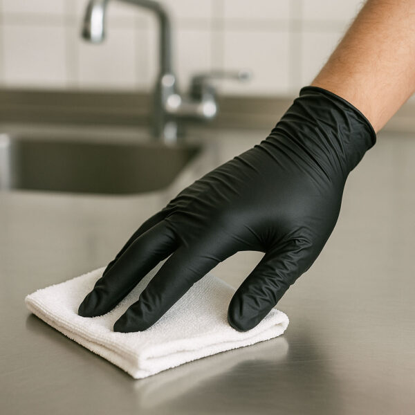 Zwarte Nitril Handschoenen – Maat M – 100 stuks - Poedervrij - Afbeelding 4